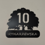 Tabliczka numer domu metalowa drzewo - obrazek 3