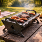 Grill węglowy przenośny metalowy tursystyczny - obrazek 2