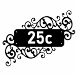 Tabliczka numer domu metalowa dekoracja