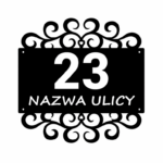 Tabliczka numer domu metalowa dekor 2