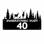 Tabliczka numer domu metalowa zwierze