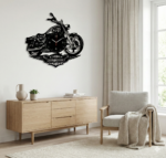 Zegar metalowy z motocyklem - obrazek 2
